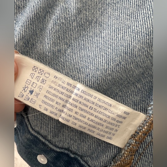 Forever 21 Womens Large Denim Jacket~Rock n Roll - Picture 12 of 13